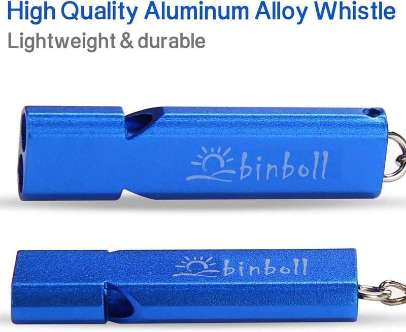 Binboll Double-Tube Whistle Aluminum Alloy Survival Whistle for Outdoor Needs Sports Referee Emergency - Image 2